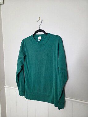 HANNA ANDERSSON Solid Green Adult Long John Top In Organic Cotton